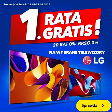 1 rata gratis! Na wybrane telewizory LG